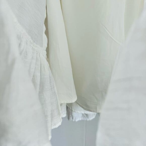 🆕 Hello Molly This is Espionage milk maid boho style mini dress white sz S/4 - Picture 13 of 14